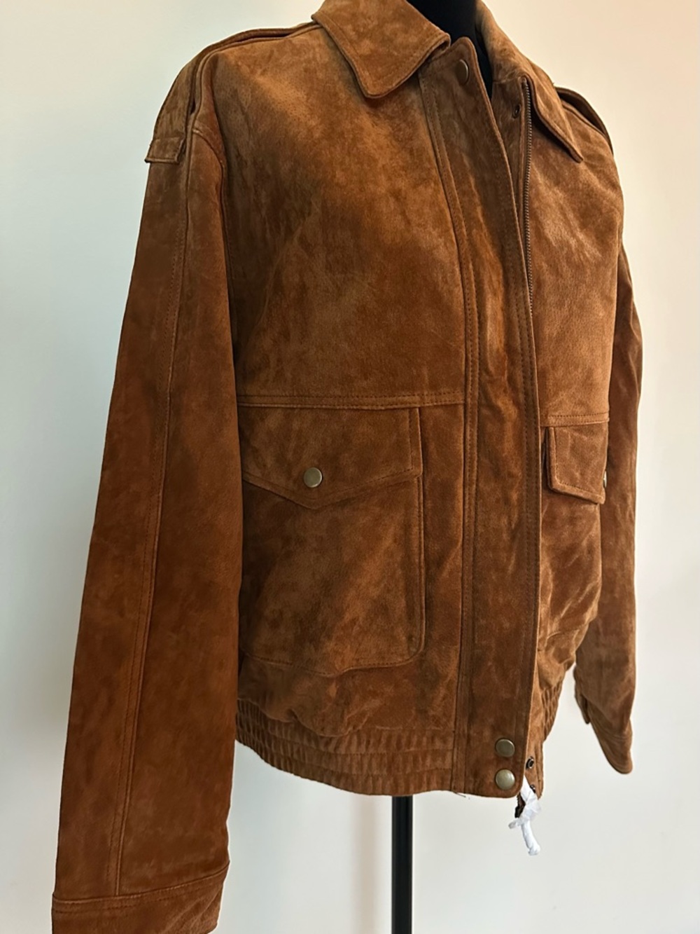 Zara Suede Bomber Jacket - NEW WITH TAGS - Picture 2 of 10